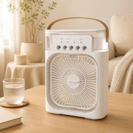 Ventilador Climatizador con pulverizador portátil