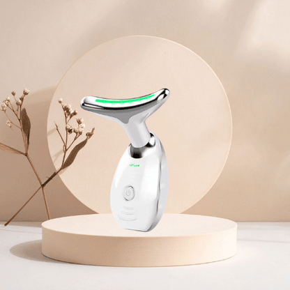 Masajeador de cara, cuello y papada con vibración y LED